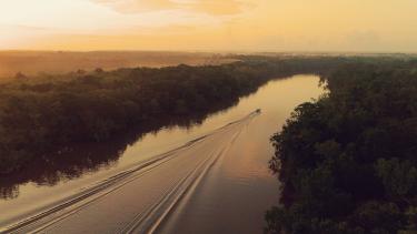 Sunset over the Cajun Corridor